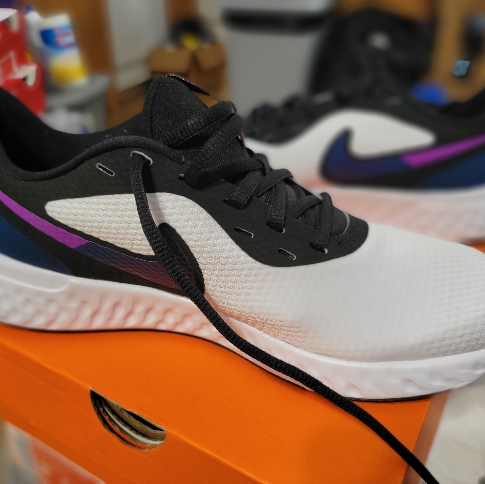 Nike Women's Black, White, and Purple Athletic Shoes